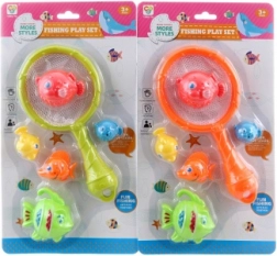 Pesca dei pesciolini – set per bambini con retino e 5 pesci