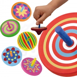 Trottola di legno colorata VIGA