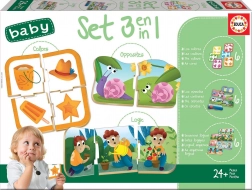 Educa Set puzzle bambini: Colori, Sequenza e Opposti 3in1