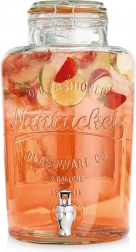 Dispenser per bevande in vetro con rubinetto 6,7 l