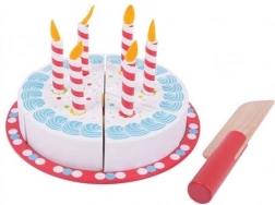 Torta di compleanno in legno da tagliare di Bigjigs Toys