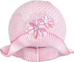 Cappellino lavorato a maglia New Baby rosa 3–4 anni