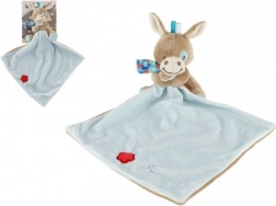 Asinello di peluche con copertina 25x25 cm