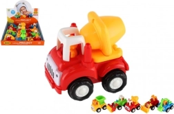 Auto da costruzione in plastica 10-12 cm a inerzia, mix tipi