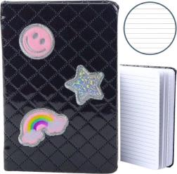 Taccuino nero B6 con patch 80 pagine