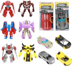 Auto trasformabile in robot 10 cm in scatolina di plastica