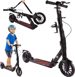 Monopattino con freno a disco, tracolla e portaborraccia