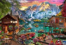 Puzzle Lago di Braies, Italia 1000 pezzi
