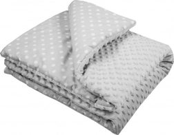 Copertina per bambini in minky con imbottitura NEW BABY, grigia 80 × 102 cm