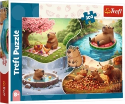 Puzzle da 300 pezzi: quattro stagioni con capibara