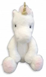 Unicorno di peluche bianco 40 cm