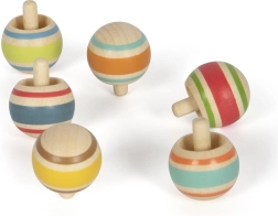 Small foot Trottola in legno con strisce 1 pz