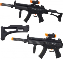 Mitraglietta giocattolo per bambini con luci e suoni 62 cm – nera