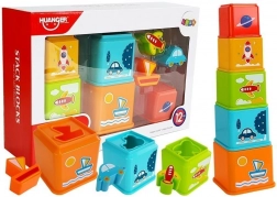 Bicchierini impilabili con immagini di veicoli e sorter per neonati