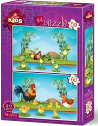 Puzzle Animali con cuccioli 35 e 60 pezzi