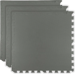 Tappetino in schiuma HUMBI 180 × 60 cm, grandi puzzle, impermeabile, sicuro, grigio scuro (3 pz)