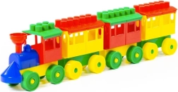 Trenino modulare in plastica con 3 vagoni