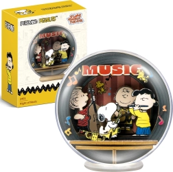 Modello 3D in legno Puremind SNOOPY PEANUTS nella sfera – concerto notturno puzzle DIY