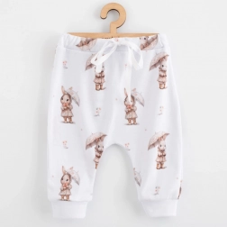 pantaloni jogger in cotone per bambini New Baby per neonati con coniglietto