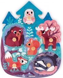 Janod puzzle a incastro in legno animali del bosco