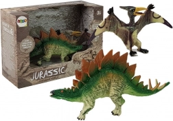 Set di giocattoli Dinosauro Stegosauro e Pteranodonte