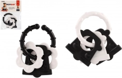 Massaggiagengive per neonati – forme in bianco e nero, sonaglino e impugnatura