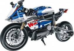 Costruzione moto blu