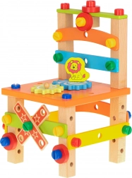 Set di costruzione in legno – sgabellino da officina 49 pezzi