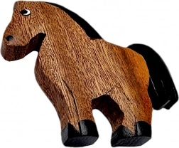 Magnete in legno cavallo – decorazione artigianale in legno naturale