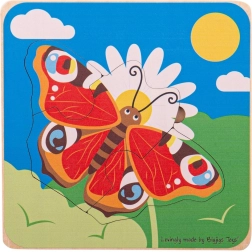 Bigjigs Toys puzzle a strati cicli di vita – Della farfalla
