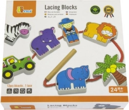 Viga cubi di legno infilabili Safari ZOO