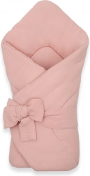 Fascia in mussola con lacci New Baby, rosa antico