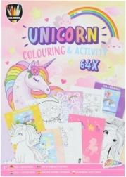 Libro da colorare e attività per bambini Unicorno A4