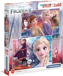 Puzzle 2x60 pezzi Frozen 2 Super Colori