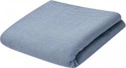 Copertina in mussola per bambini NEW BABY 70 × 100 cm blu