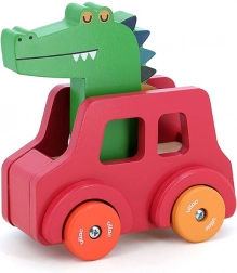 Vilac Macchinina di legno con clacson Coccodrillo