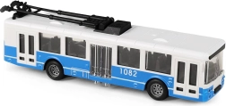 Filobus blu dei trasporti pubblici con volano, 16 cm