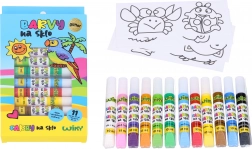 Colori glitter per vetro 11+1, 10 ml