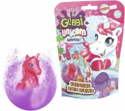 Glibbi bomba frizzante da bagno unicorno con sorpresa