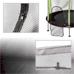 Trampolino per bambini per casa e giardino con rete 140 cm, verde