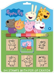 Set di timbri Peppa Pig con pastello a cera