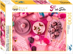 Puzzle Brain Tree Tavola Rosa Apparecchiata