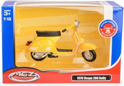 Modello in metallo scooter Vespa 200 Rally 1976 1:18 giallo