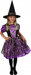 Costume da strega per bambina viola-nero
