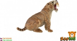 Figura in plastica di tigre dai denti a sciabola 11 cm