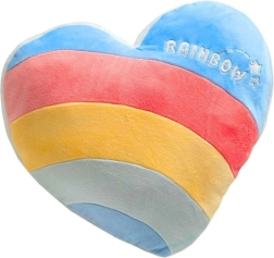 Cuscino peluche Arcobaleno a forma di cuore
