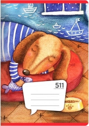 Quaderno A5, 10 fogli – righe con riga di guida