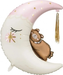 Palloncino in foil orsetto sulla luna 71 × 86 cm