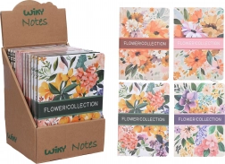 Quaderno a righe Fiori 21 × 14,5 cm, 80 pagine