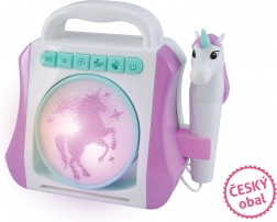 Karaoke box con microfono - unicorno